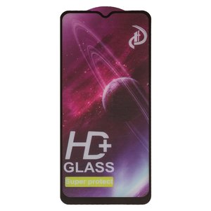 Защитное стекло All Spares для Realme C11 2021 , C20, C21, совместимо с чехлом, Full Glue, черный, cлой клея нанесен по всей поверхности