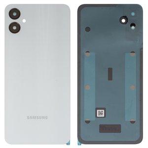 Задняя панель корпуса для Samsung A055 Galaxy A05, белая, со стеклом камеры, silver