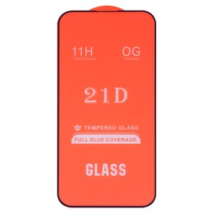 Захисне скло для Apple iPhone 14 Pro Max, сумісне з чохлом, Full Glue, без упаковки , чорний