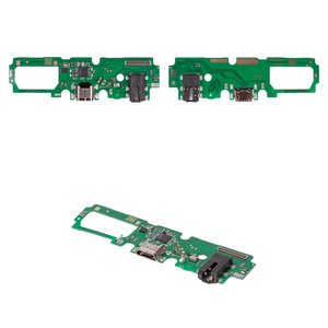 Шлейф для Vivo Y20 2020 , конектора навушників, конектора зарядки, з мікрофоном, з компонентами, High Copy, плата зарядки