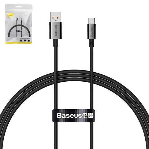 USB кабель Baseus Superior, USB тип C, USB тип A, 100 см, 100 Вт, чорний, #P10320102114 00