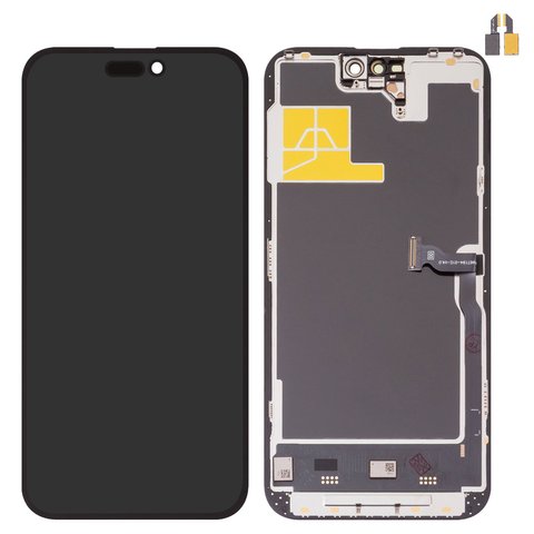 Дисплей для iPhone 14 Pro Max, чорний, з рамкою, High Copy, без мікросхеми, AMOLED , DD OLED soft, 120Hz