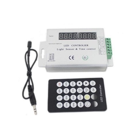Controlador-temporizador LED con control remoto IR HTL-049 (RGB, 5050, 3528, 144 W)